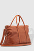 Alexis travel bag - tan stripe-Louenhide-The Louenhide Alexis Tan Weekender Travel Bag with Stripe Strap is a perfect carryall for overnight or weekend adventures! Feel luxe and invest in a quality, soft, and easy clean vegan leather Louenhide travel bag. This new design is a sporty twist on a Louenhide best seller, now featuring a fun statement stripe webbing extension strap. Wide opening and spacious, this weekender is just the right size to fit your travel essentials. Carry the bag effortlessly by the to