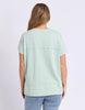 Allison Tee - Subdued Mint-Foxwood-Stay vibrant and fresh in the Allison Tee! Made from 100% cotton, this tee will keep you comfortable and stylish all day long whilst adding a pop of colour to your wardrobe. Keep it fun with the Allison Tee! Round neckline Design lines Raw edge details 100% Cotton Our model is 176cm and wears Size 10-Pash + Evolve