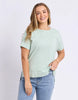 Allison Tee - Subdued Mint-Foxwood-Stay vibrant and fresh in the Allison Tee! Made from 100% cotton, this tee will keep you comfortable and stylish all day long whilst adding a pop of colour to your wardrobe. Keep it fun with the Allison Tee! Round neckline Design lines Raw edge details 100% Cotton Our model is 176cm and wears Size 10-Pash + Evolve
