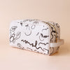 Amalfi wash bag-Fox & Fallow-The bag of your dreams is here! With so many bonus features, you’ll be wondering where they’ve been all your life. Beautiful, but practical. Perfect as an everyday make up bag or for all your bathroom essentials for the next work trip or vacay. Crafted from super soft, yet durable luxury pebble vegan leather it's easy to keep clean - simply wipe down with a damp cloth. The monogrammed tan lining is designed to hide make up or spills but also makes it easy to find all your thing