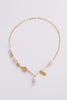 Amara Necklace - Gold-Zarla-A refined chain necklace detailed with soft pearls and textured accents. Light-catching and layered, it brings an effortless, ocean-inspired feel to your look. Feminine, elevated, and designed for everyday wear. *18K Gold Plated Solid Brass Base *Water proof: Can be worn in the ocean or pool-Pash + Evolve