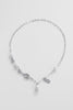Amara necklace - silver-Zarla-A refined chain necklace detailed with soft pearls and textured accents. Light-catching and layered, it brings a cool, luminous feel with a subtle coastal edge. Feminine, elevated, and designed for everyday wear. *Rhodium Plated Solid Brass Base *Water proof: Can be worn in the ocean or pool-Pash + Evolve