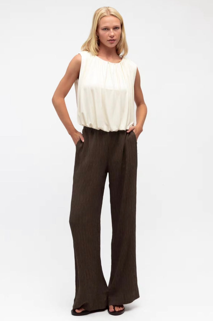 Amelia bubble top - ivory-Pash + Evolve-*Bubble hem *Short sleeve *Ivory *Fully lined *50% Lyocell, 45% Polyester, 5% elastane-Pash + Evolve