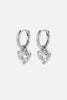 Amor Earring - Silver-Zafino-The Amor Earrings are a modern take on a classic love motif. Featuring a sparkling crystal heart charm suspended from a sleek gold huggie, these earrings bring just the right amount of shine to your everyday look. Designed in a waterproof, tarnish-resistant finish, they’re made to be worn on repeat — from day to night, beach to bar. Wear them solo for a subtle statement or style them with the Amor Necklace for a perfectly matched set. Metal: Silver Plated on BrassDimensions: 8mm