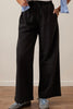 Andie wide leg drawstring pant - washed black-Ceres Life-Made from mid weight twill with soft hand feel Elastic waist with drawstring Wide leg shape with deep hem Patch pockets at back 61% Cotton, 39% Lyocell.-Pash + Evolve