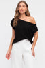 Arlie knit top - black-Pash + Evolve-*Asymmetrical neckline *Can be worn on or off the shoulder *Knit *70% Acrylic, 30% Polyester-Pash + Evolve