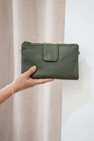 Esme bag - Olive Green Pebble