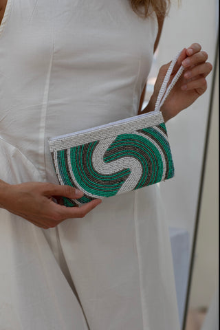Mia beaded clutch