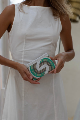 Mia beaded clutch