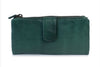 Ava purse - forest green-DUSKY ROBIN-A soft, small and slimline must have for smaller bags. Features include: 8 card slots 3 large pockets for notes or a phone Magnetic closure Coin pocket with zip closure Dark grey chambray lining Made from the finest, softest leather Size: 18.5cm length x 9cm width x 2cm depth-Pash + Evolve