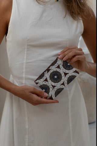 Mia beaded clutch