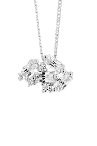 Open heart pendant - silver