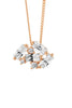 Baguette and round cubic zirconia pendant - rose gold-Ellani-Staggered round & baguette WH CZ pendant SS Rose gold plated Comes packaged in gorgeous Ellani packaging-Pash + Evolve