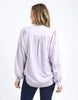 Bailey shirt - dusty lilac-Elm-Pretty and perfect, the Bailey shirt features a mandarin Collar and is constructed from linen lyocell making it drape and feel so comfortable you'll love wearing it everyday. Full button Gathering at sleeve Mandarin collar Linen Lyocell Model is wearing a size 10.-Pash + Evolve