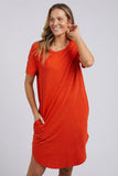 Bay Dress - Spicy Orange-Foxwood-Throw on and go with the Bay Dress. This flattering design in comfort plus jersey is the ideal everyday piece for your casual wardrobe. Curved hem Curved design seam Round neckline 100% Cotton Our model is 176cm tall and wears size 8-10-Pash + Evolve