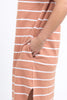 Bay Stripe Dress - Clay & White Stripe-Foxwood-Throw on and go with the Bay Dress. This flattering design in comfort plus jersey is the ideal everyday piece for your casual wardrobe. Curved Hem Curved Design Seam Round Neckline 100% Cotton Our model is 176cm and wears Size 10-Pash + Evolve