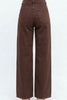 Bayley jean - chocolate-Pash + Evolve-*High waisted *Straight wide leg *Chocolate denim-Pash + Evolve