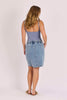 Beach skirt - mid blue-One Ten Willow-*Denim skirt *Elasticated waist *Pockets *Drawstring *Curved hemline-Pash + Evolve