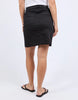 Belle skirt - black-Foxwood-Your new favourite A-line skirt, flaunting a raw edge hem and the relaxed fit of stretch denim, this one will have you sorted for the season. Front button opening Knee length Slim fit Stretch denim 99% Cotton, 1% Elastane Model is wearing a size 10-Pash + Evolve