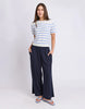 Blair Stripe Short Sleeve Knit - Cornflower Blue-Foxwood-A fresh spin on the classic stripe. The Blair Stripe Short Sleeve Knit is crafted from soft cotton with yarn dyed stripes and an easy relaxed fit. Finished with ribbed sleeve cuffs for a polished touch, it's the knit you'll reach for from workdays to weekends. Yarn dyed stripe Rib sleeve cuff Relaxed fit 100% Cotton Our model is 176cm and wears Size 10-Pash + Evolve