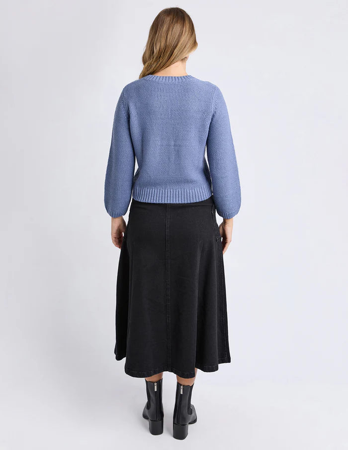 Blaire Long sleeve knit - country blue-Foxwood-*100% Cotton-Pash + Evolve