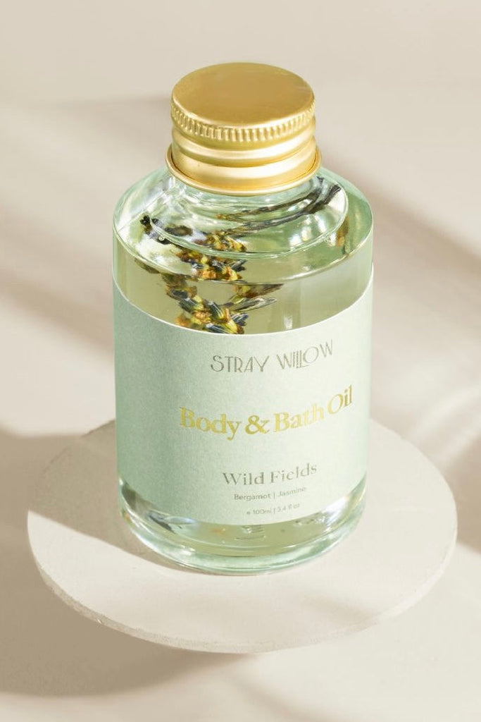 Body & Bath Oil - Wild Fields-Pash + Evolve-Our Wild Fields Body & Bath Oil is here to help you indulge in daily self care rituals, providing nourishment to your skin, hair and nails. A lightweight oil infused with vitamins and essential fatty acids to improve skins appearance while encapsulating your senses with a floral blend of essential oils. To use: This versatile oil can be massaged directly into the skin, added to a deliciously warm bath, applied to the end of your hair or massaged into hands and cut
