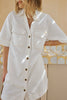 Bonnie relaxed shirt dress - Fresh ecru-Ceres Life-Your favourite Boxy Dress, refined with you in mind. We’ve kept the details you love and updated the fit to be true to size — we suggest selecting your usual size. Crafted from a mid-weight twill using 39% TENCEL™ with soft hand-feel, this mini length dress features a shaped hem with side splits, updated with hidden snap closures on the front pockets, a front yoke seam and seam detailing on the back.-Pash + Evolve