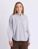 Breeze Shirt - Light Blue-Foxwood-Classic stripes with a relaxed feel. The Breeze Shirt is crafted from breathable cotton with yarn dyed stripes and an easy oversized silhouette. Finished with a front chest pocket and button through design, it's the kind of shirt you'll throw on over denim, shorts or wear open as a lightweight layer all season long. Yarn dyed stripe Front chest pocket Relaxed fit Model is wearing a size 10-Pash + Evolve