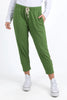 Brunch Pant - Cedar Green-Elm-Made from 100% Cotton slub jersey, Elm's best selling Brunch Pant provides a relaxed and roomy fit, a comfy fit elastic waistband and adjustable tie. These cropped length pants feature a large cuff detail and will be your everyday go to! Best selling style Relaxed cropped length Elastic waistband Adjustable tie Model is wearing a size 10-Pash + Evolve