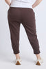 Brunch Pant - Coffee-Elm-Made from 100% cotton slub jersey, Elm’s best-selling Brunch Pant provides a relaxed roomy fit that is versatility plus! With a comfy fit elastic waistband paired with an adjustable tie, these cropped length pants feature large cuff detail and will be your go-to straight out of the box! Best Selling Style Cropped Length Elastic Waistband with adjustable Tie 100% Cotton Slub Jersey Our model is wearing a size 16-Pash + Evolve