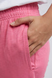 Brunch Pant - Pink Lemonade-Elm-Made From 100% Cotton Slub Jersey, Elm's Best-Selling Brunch Pant Provides A Relaxed Roomy Fit That Is Versatility Plus! With A Comfy Fit Elastic Waistband Paired With An Adjustable Tie, These Cropped Length Pants Feature Large Cuff Detail And Will Be Your Go-To Straight Out Of The Box! Best Selling Style Relaxed Cropped Length Fit Elastic Waistband with adjustable Tie Material Cotton Jersey-Pash + Evolve