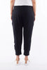 Brunch pant - black-Elm-Bottoms-Our fundamental brunch pant by Elm are another much loved favourite. Relaxed and laid back in appearance while being effortlessly comfortable. The 3/4 length makes them a perfect trans-seasonal pant. *3/4 length *side pockets *elastic waistband *designed in Australia *100% Cotton *Model is wearing size 8 and is 175 cm tall Please note. our shorter ladies enjoy these pants as more of a full length fit on them-Pash + Evolve