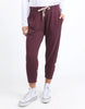 Brunch pant - merlot-Elm-Made from 100% Cotton slub jersey, Elm's best selling Brunch Pant provides a relaxed and roomy fit, a comfy fit elastic waistband and adjustable tie. These cropped length pants feature a large cuff detail and will be your everyday go to! Best selling style Relaxed cropped length Elastic waistband Adjustable tie Model is wearing a size 10.-Pash + Evolve