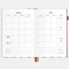 Burgundy Stripe - 2026 A5 Vertical Planner-Fox & Fallow-Our best-selling A5 planners are back with a brand new vertical layout and a new planning system designed to simplify your life.At Fox & Fallow we're all about making planning simple. Your planner should de-stress and simplify your life, not make it more rigid or complicated. That's why we've designed a planning system to make things more simple and organised.Say hello to the fresh new cover art and new colourful divider pages for each month so you can