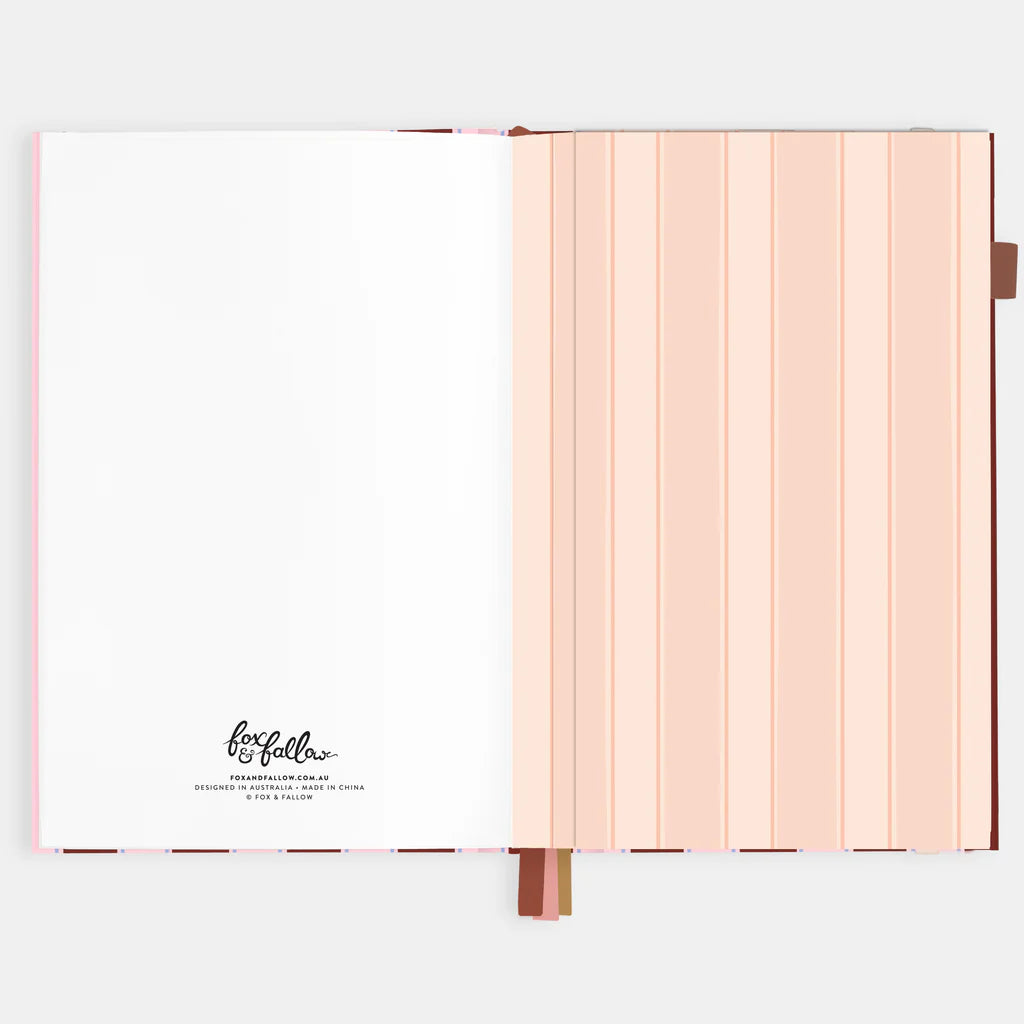 Burgundy Stripe - 2026 A5 Vertical Planner-Fox & Fallow-Our best-selling A5 planners are back with a brand new vertical layout and a new planning system designed to simplify your life.At Fox & Fallow we're all about making planning simple. Your planner should de-stress and simplify your life, not make it more rigid or complicated. That's why we've designed a planning system to make things more simple and organised.Say hello to the fresh new cover art and new colourful divider pages for each month so you can