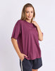 Captain tee - Plum-Foxwood-The ultimate in relaxed fit tshirts. The new Captain Tee features a classic round neckline, oversized fit and small chest print. Oversized fit Small chest print Round Neckline 100% Cotton Our model is 176cm and wears Size 10-Pash + Evolve