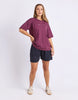Captain tee - Plum-Foxwood-The ultimate in relaxed fit tshirts. The new Captain Tee features a classic round neckline, oversized fit and small chest print. Oversized fit Small chest print Round Neckline 100% Cotton Our model is 176cm and wears Size 10-Pash + Evolve