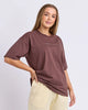 Captain tee - chocolate-Foxwood-The ultimate in relaxed fit tshirts. The new Captain Tee features a classic round neckline, oversized fit and small chest print. Oversized fit Small chest print Round Neckline 100% Cotton Our model is 176cm and wears Size 10-Pash + Evolve