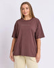 Captain tee - chocolate-Foxwood-The ultimate in relaxed fit tshirts. The new Captain Tee features a classic round neckline, oversized fit and small chest print. Oversized fit Small chest print Round Neckline 100% Cotton Our model is 176cm and wears Size 10-Pash + Evolve