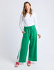 Carmen Wide Leg Pant - Pine Green-Elm-You will never want to take these pants off! Made from a wonderful mid-weight ponte blend they are flattering and fit beautifully. Pair with a white tee and your favourite trainers for the ultimate chic lounge look. Elastic waist Side Panels Drawcord Viscose Nylon Elastane Ponte Model is wearing a size 10-Pash + Evolve