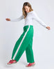 Carmen Wide Leg Pant - Pine Green-Elm-You will never want to take these pants off! Made from a wonderful mid-weight ponte blend they are flattering and fit beautifully. Pair with a white tee and your favourite trainers for the ultimate chic lounge look. Elastic waist Side Panels Drawcord Viscose Nylon Elastane Ponte Model is wearing a size 10-Pash + Evolve