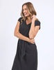 Casey Dress - Black-Foxwood-Step out in the Casey Dress with its flattering vee neckline, waist tie that hugs just right, and breezy midi length. Made from soft cotton, it’s comfy, playful, and ready to keep you feeling great wherever you go. Vee neckline Waist tie Midi length 100% Cotton Model is wearing a size 10-Pash + Evolve