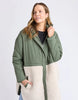 Celia Coat - Khaki-Foxwood-Make the most of mixing materials with this half nylon shell, half sherpa Celia Coat. There's something extra special about the warmth of the intense black hue contrasted with the warmth of the natural sherpa. Great coat for cooler days that features a zip front, buttons & pockets. Contrast teddy fur panel Front zip opening Longline fit TOP: 100% Nylon BOTTOM: 100% Polyester LINING: 100% Polyester Model is 176cm and wears size 10-Pash + Evolve