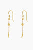 Charlotte Thread Earring - Pearl-Zarla-A delicate thread earring adorned with soft pearls and sculpted accents. Light and fluid in design, it moves effortlessly with you, catching the light with a subtle, sunlit glow. Feminine, refined, and perfect for elevating everyday wear. *18K Gold Plated Solid Brass Base *This piece is handmade and not recommended to be worn in water-Pash + Evolve