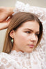 Chloe earring - sage-Hagen + Co-An organic shaped earring in marbled, sage green acrylic with charms in blue/charcoal glass faceted beads and freshwater pearl nuggets. Hanging from a gold huggie hoop. These earrings are so delicate and pretty with a contemporary edge. One of our favourites!*Materials: Acrylic, glass beads, freshwater pearls*Nickel Free earring hoops*Light weight and easy to wear.*Hoop: 15mm*Earring: 13mm x 40mm*Packaged in a gift box-Pash + Evolve
