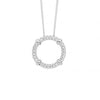 Circle pendant with CZ - Silver-Ellani-Sterling silver 16mm circle pendant with cubic zirconias Comes packaged in gorgeous Ellani packaging-Pash + Evolve