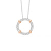 Circle pendant with CZ - rose gold-Ellani-Sterling silver with rose gold plating 16mm circle pendant with cubic zirconias Comes packaged in gorgeous Ellani packaging-Pash + Evolve