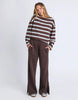 Classic Track Pant - Coffee-Foxwood-Comfort? Tick. Style? Double tick. Our Classic Track Pant is here to level up your lounge game. With an easy elastic waist, playful leg embroidery, and a straight-leg cut that feels as good as it looks—these pants are made for slow mornings and stylish strolls. Bonus points for the hem splits and pockets (because everything's better with pockets). Elastic waist Hem splits Leg embroidery 100% Cotton Our model is 176cm and wears Size 10-Pash + Evolve