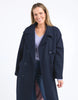 Clemence coat - dark sapphire-Elm-Looking for that timeless coat that will stand the test of time? The Clemence Coat in beautiful wool melton, is fully lined and features buttons and pockets. Long line shape Button opening with pockets Fully lined Melton with Stretch Satin Lining-Pash + Evolve