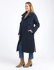 Clemence coat - dark sapphire-Elm-Looking for that timeless coat that will stand the test of time? The Clemence Coat in beautiful wool melton, is fully lined and features buttons and pockets. Long line shape Button opening with pockets Fully lined Melton with Stretch Satin Lining-Pash + Evolve